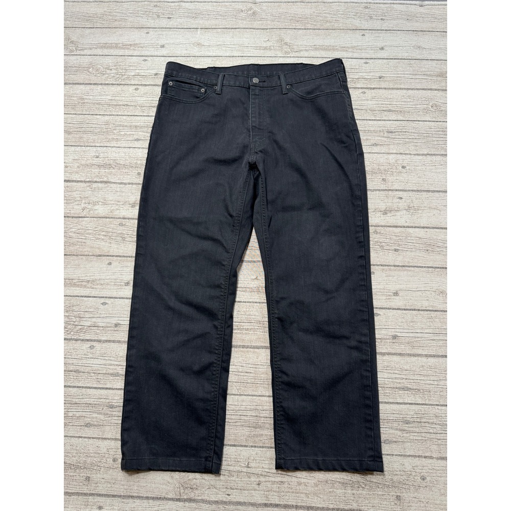 Levi's 541 Jeans Men's 38x32 Black Denim Slim Fit Tapered Leg Mid Rise Stretch